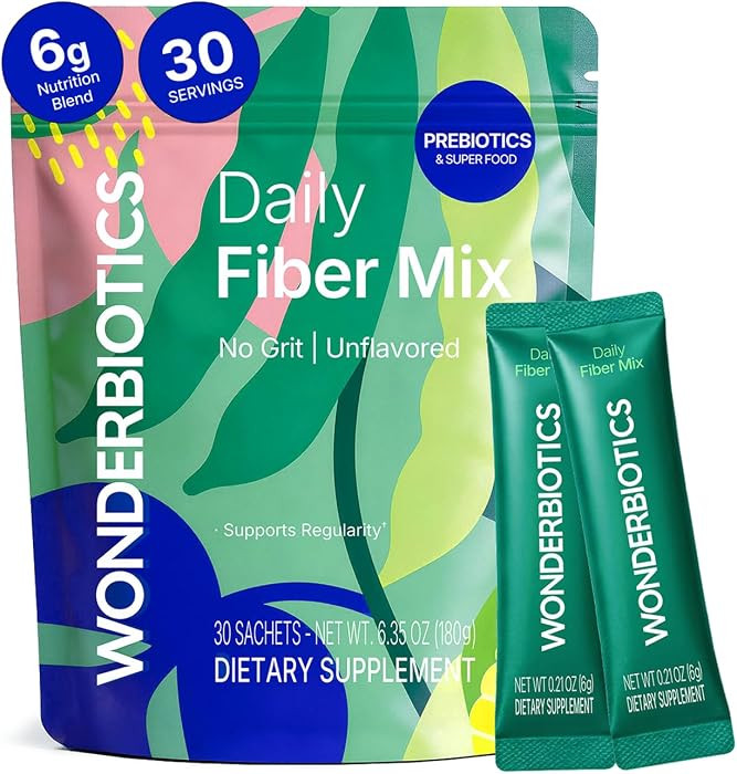 GLP-1 Support Daily Fiber Supplement 6g Powder Packets - 5 Diverse Fibers with Prebiotics for App... | Amazon (US)