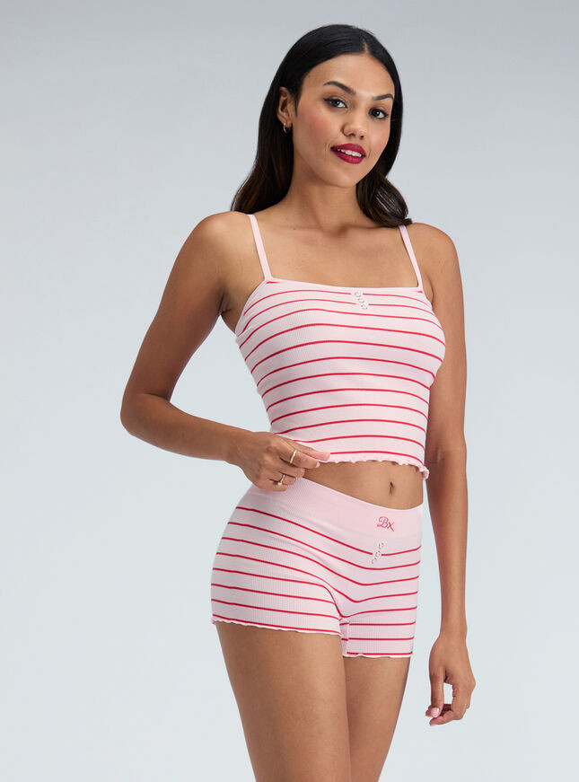 Ribbed Striped Seamfree Cami Set | Boux Avenue | Boux Avenue (UK)