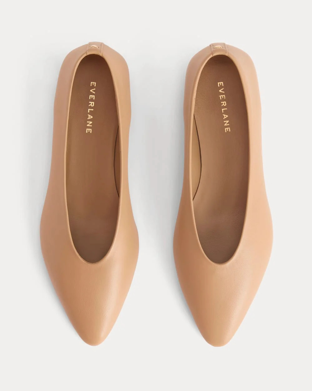 Made in Italy Almond-Toe Flat | Rosa Red | Everlane
