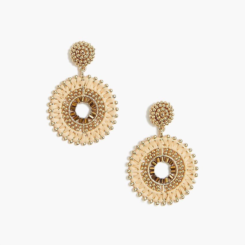 Beaded circle statement earrings | J.Crew Factory