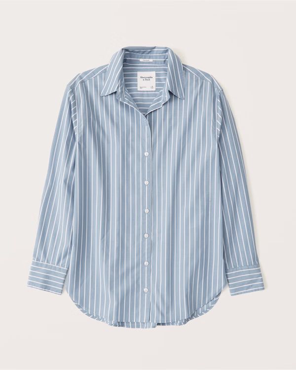 Women's 90s Oversized Button-Up Shirt | Women's Up To 50% Off Select Styles | Abercrombie.com | Abercrombie & Fitch (US)