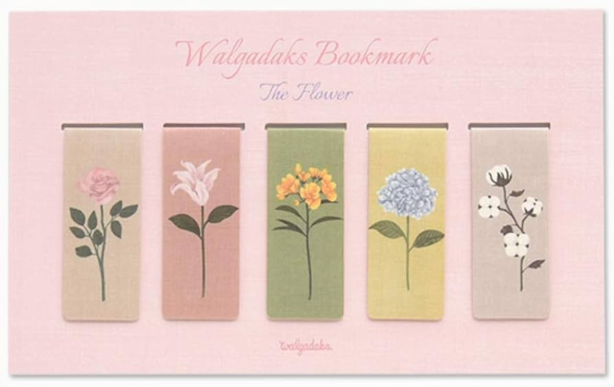 Monolike Magnetic Bookmarks The Flower, Set of 5 | Amazon (US)