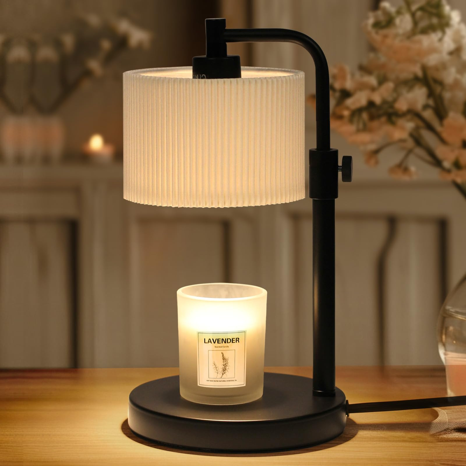 Lámpara calienta-velas con temporizador, calentador de cera de vela con altura ajustable, lámpa... | Amazon (US)