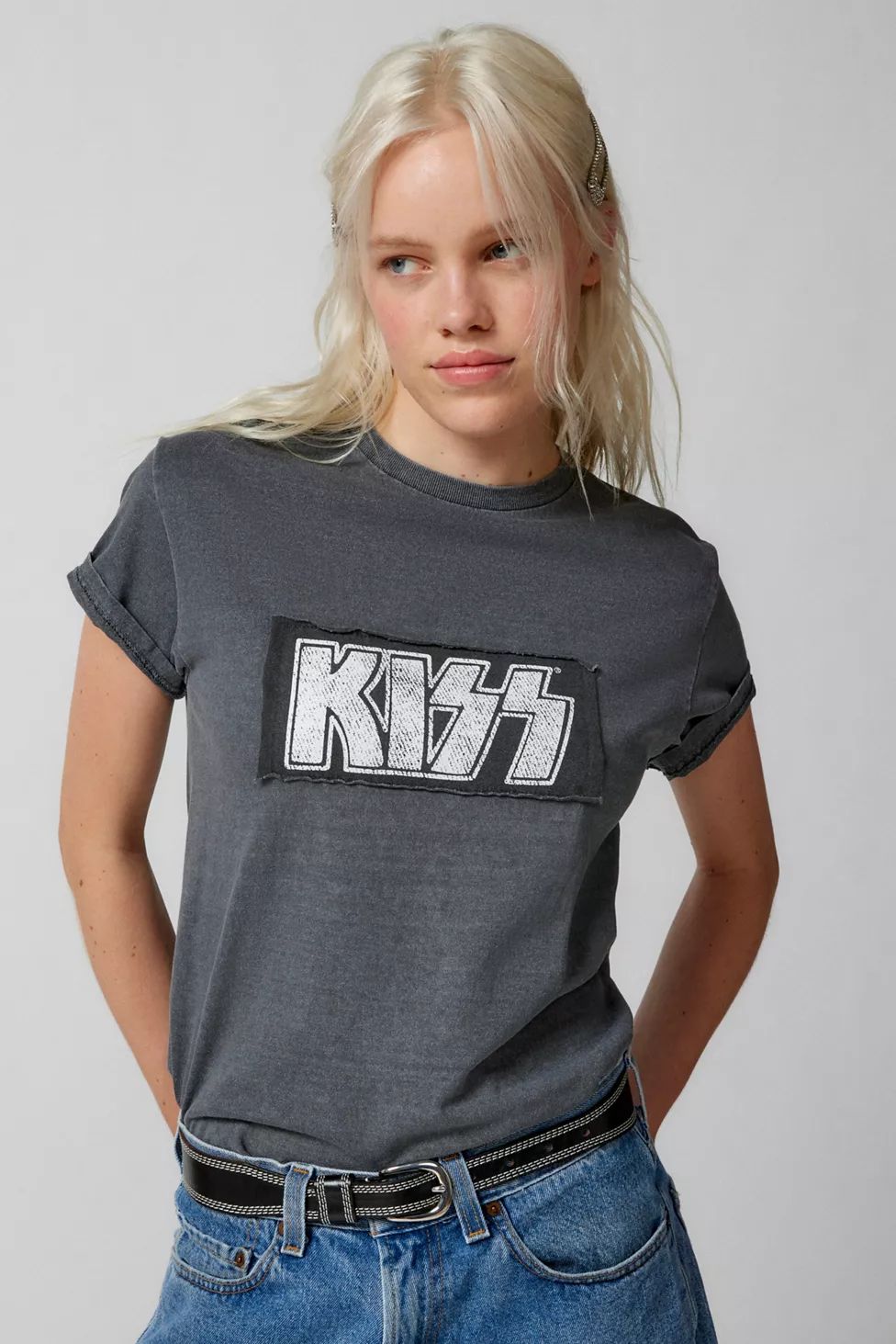 Kiss Patched Alexa Baby Tee | Urban Outfitters (US and RoW)