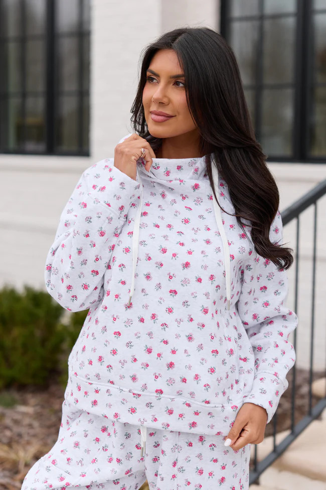 Jolie Pink Floral Hoodie | Pink Lily