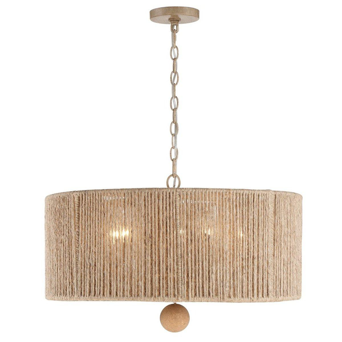 Refined Jute Drum Chandelier | Shades of Light