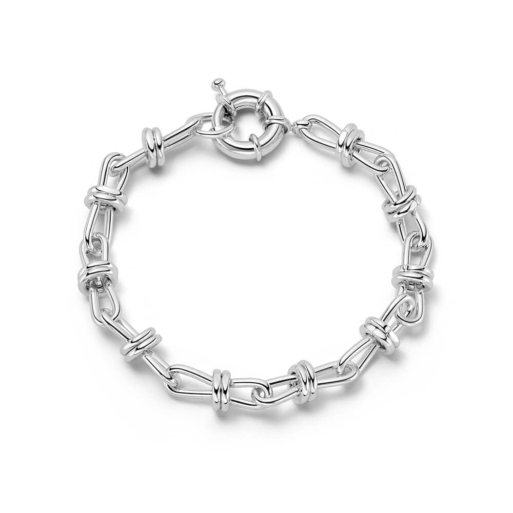 Polly Knot Chain Bracelet Silver Plate | Daisy London Jewellery