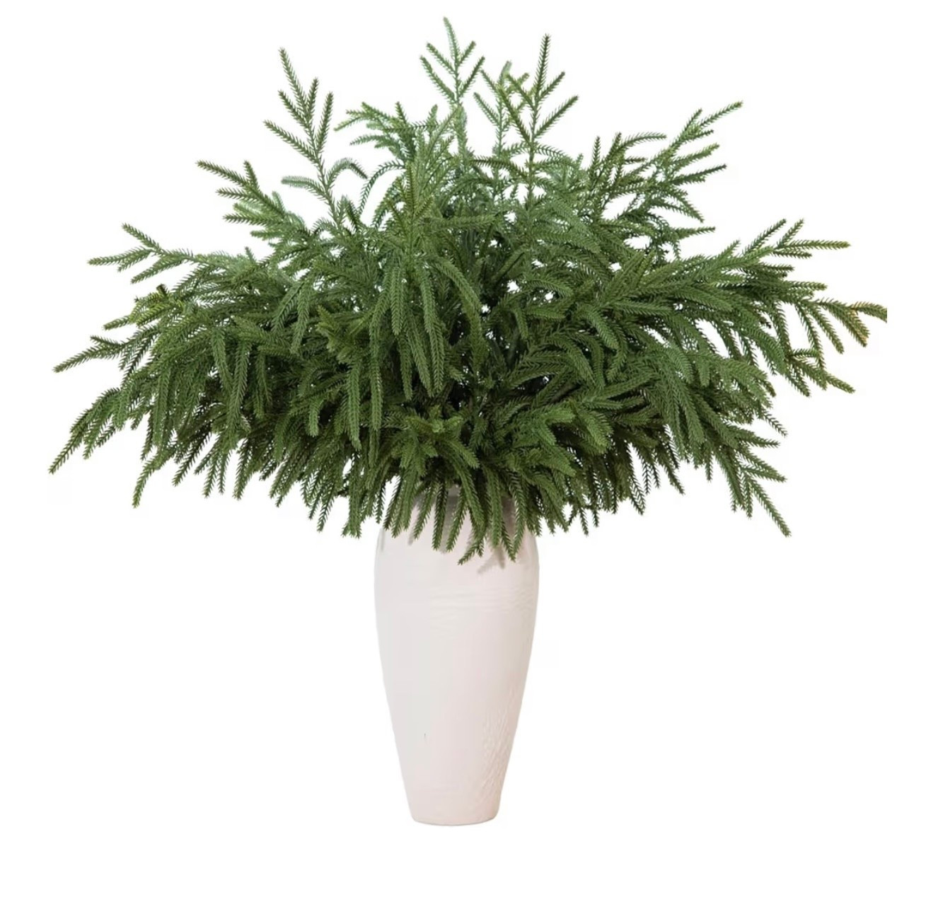 Best quality of Norfolk pine! Perfect for decorating those vases for Christmas decor. It comes with 12 pieces and I got the 30inch