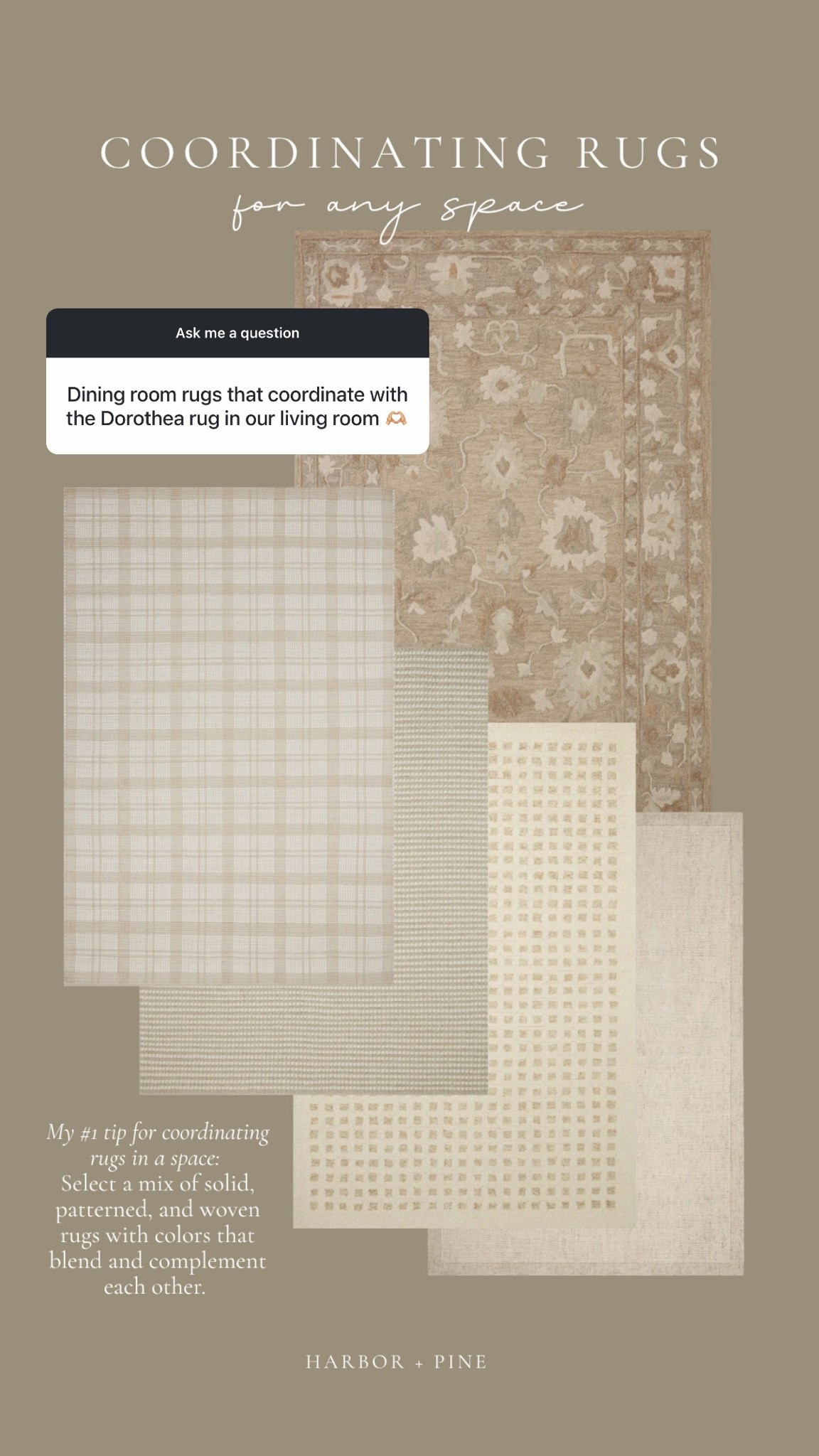 Coordinating rugs for any space with the Dorothea rug 🤍 (our living room rug too!)

#LTKHome #LTKSaleAlert