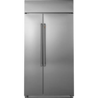 Cafe 29.6 cu. ft. Smart Built-In Side by Side Refrigerator in Stainless Steel-CSB48WP2NS1 - The H... | The Home Depot