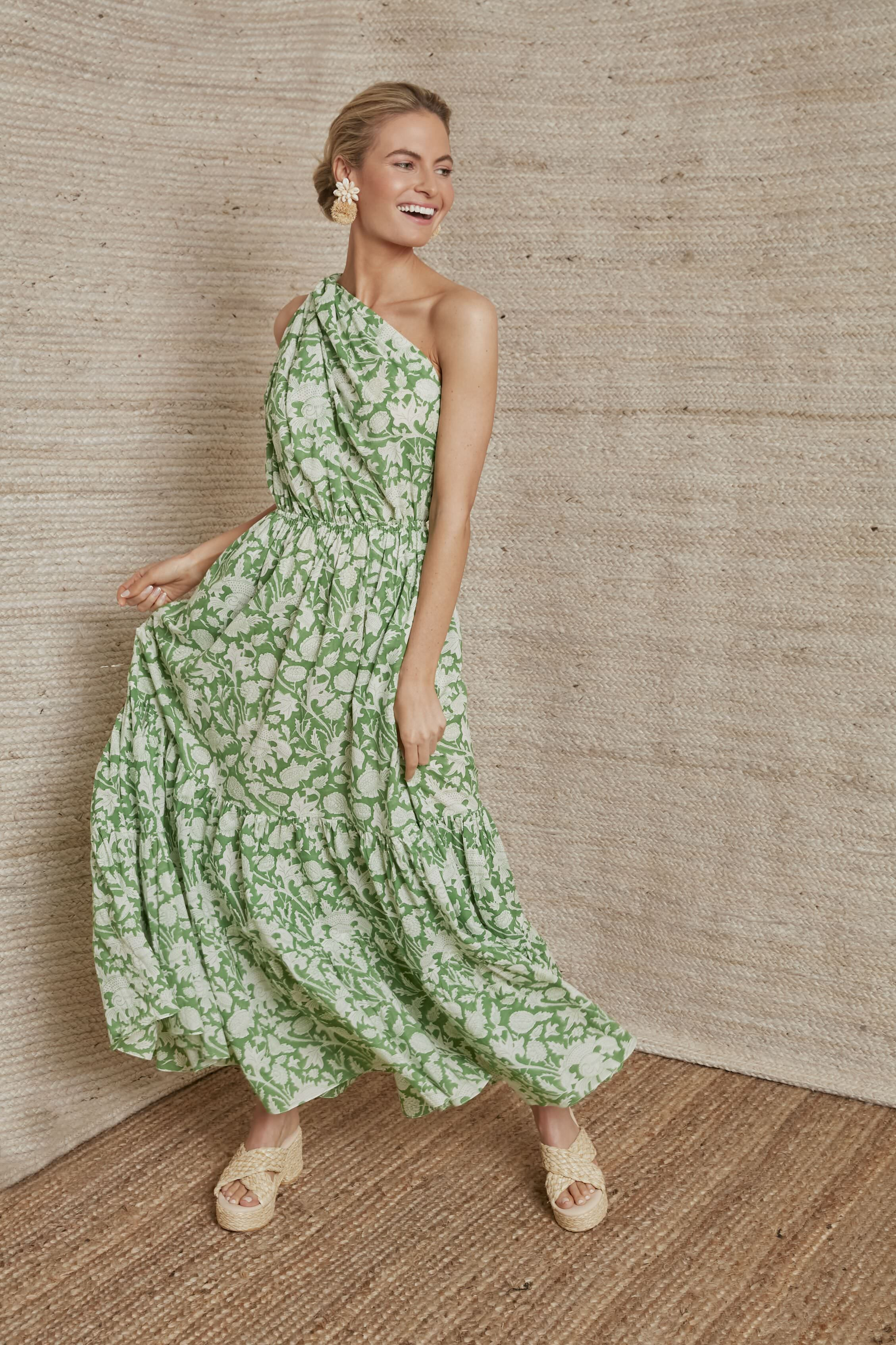 Exclusive Green Botanica Long Dress | Tuckernuck (US)