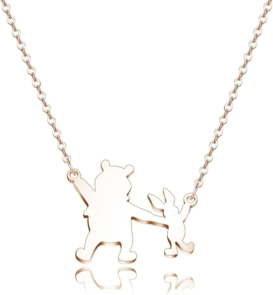 Amazon.com: KJWLOP Winnie the Pooh Piglet Pendant Necklace Friendship Jewelry Gift for BFF Friend... | Amazon (US)