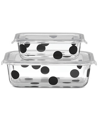 All In Good Taste Deco Dot 2-Container Storage Set | Macy's