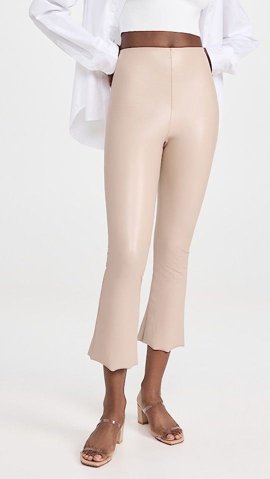 Faux Leather Cropped Flare Pants | Shopbop