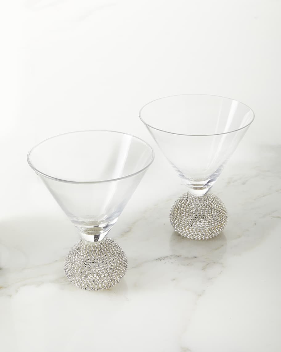 Neiman Marcus Silver Bling Martini Glasses, Set of 2 | Neiman Marcus