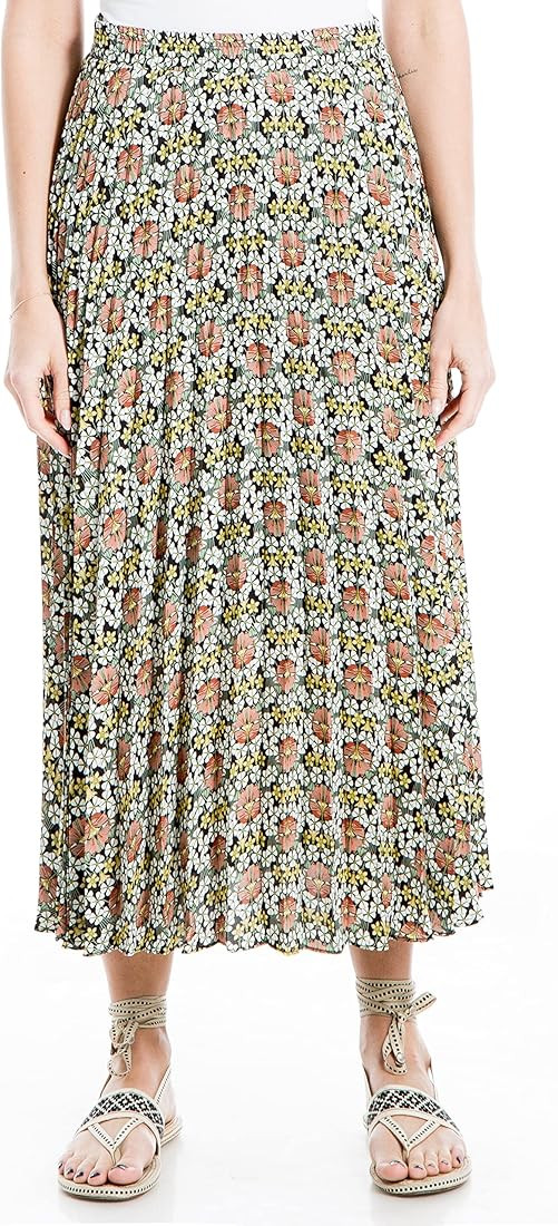 Max Studio Women's Pleated Midi Skirt | Amazon (US)