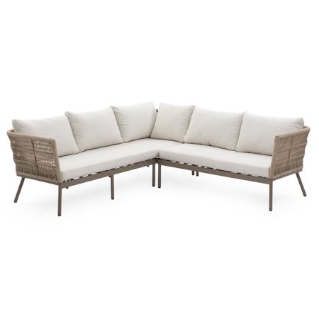 Belham Living Wicklow Rope Weave Outdoor Sectional Sofa Set | Walmart (US)
