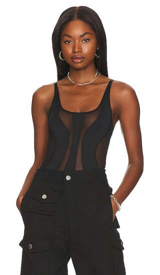 Twist Bodysuit in Black | Revolve Clothing (Global)