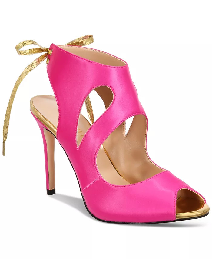 Women's Blossom Open-Toe Cutout Lace Ribbon Dress Sandals | Macys (US)