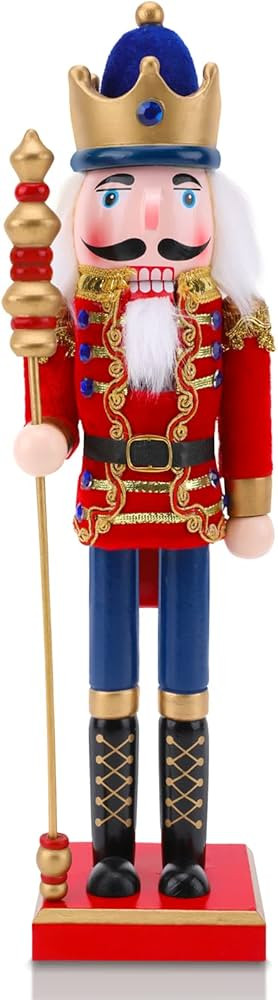 ACETOP Wooden Nutcracker Figures 15in/38cm Large King Nutcrackers Christmas Decorations, Traditio... | Amazon (US)