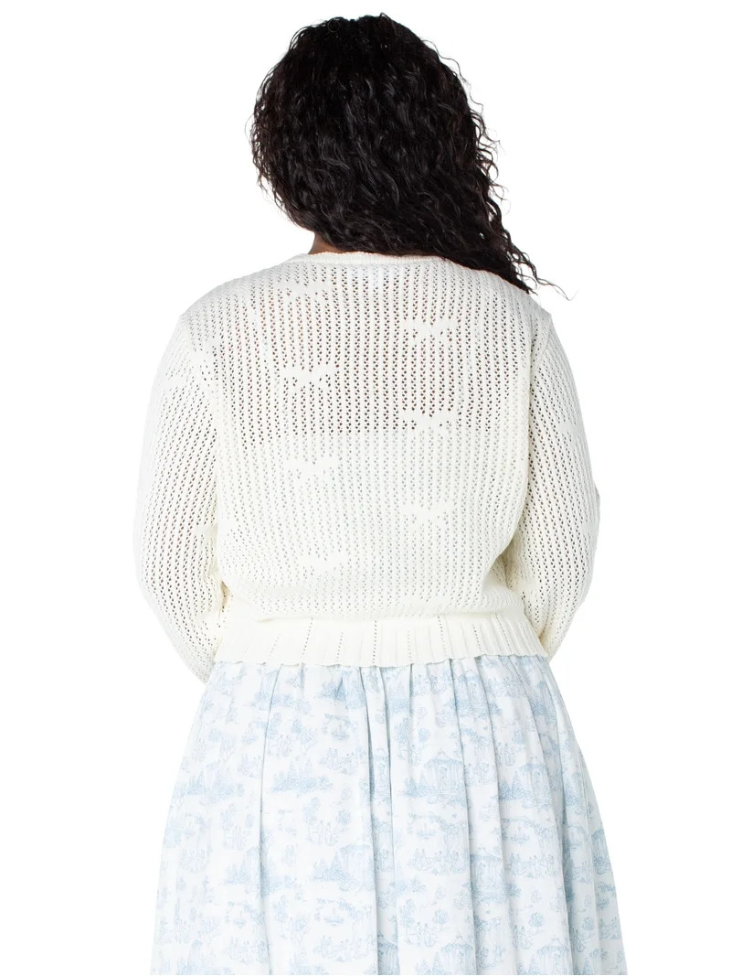 Bridgerton Celebrity Pink Women's and Women's Plus Square Neck Cardigan, Sizes XS-4X | Walmart (US)