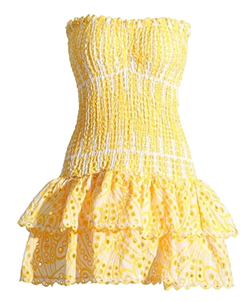 Tube Top Preppy Dress Women Y2k Blue Floral Strapless Mini Dress Vintage Short Going Out Dresses | Amazon (US)