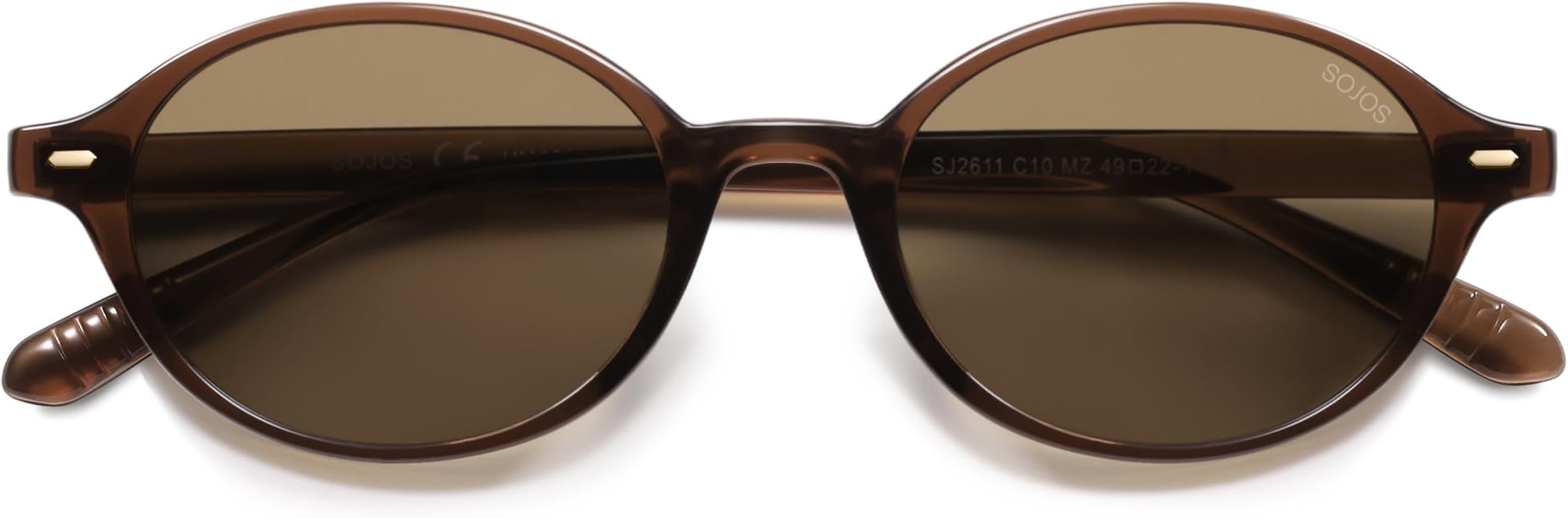 SOJOS Retro Trendy Polarized Sunglasses Womens Mens, Small Oval Round Sunnies for Women Men SJ261... | Amazon (US)