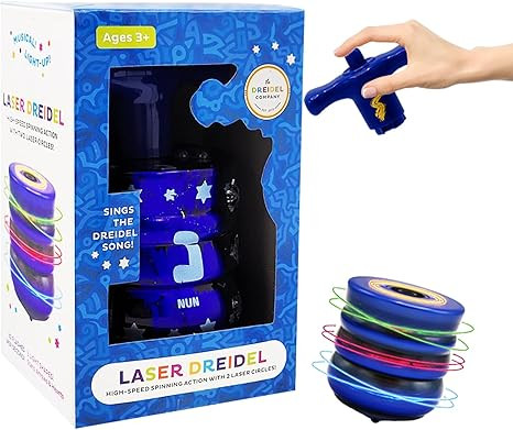 The Most Amazing Hanukkah Musical Light-Up Plays Hanukkah Themed Songs Laser Dreidel for Chanukah | Amazon (US)