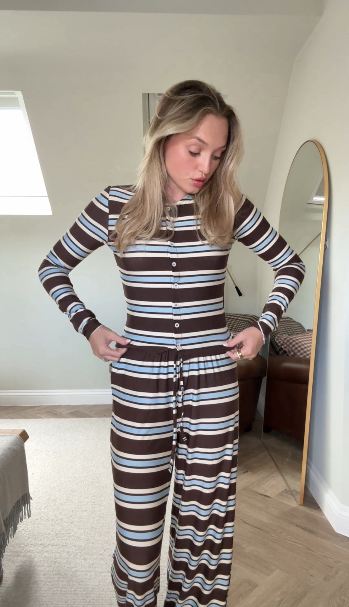 brown & blue stripe autumn co-ord 

#LTKautumn #LTKeurope #LTKuk