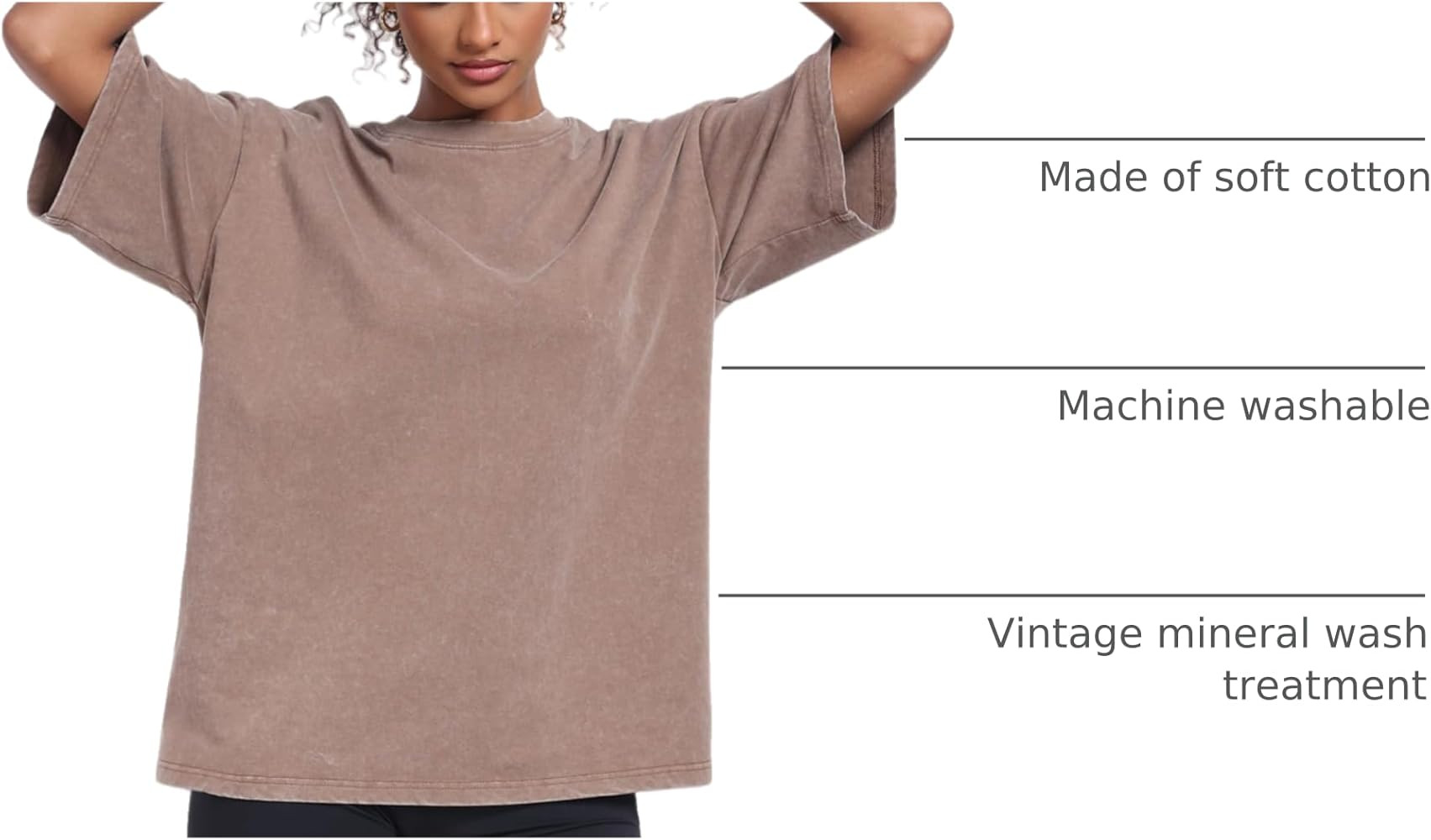 Womens Washed Vintage Oversized T-Shirt Baggy Workout Tops Short Sleeve Cotton Tshirts Streetwear... | Amazon (US)