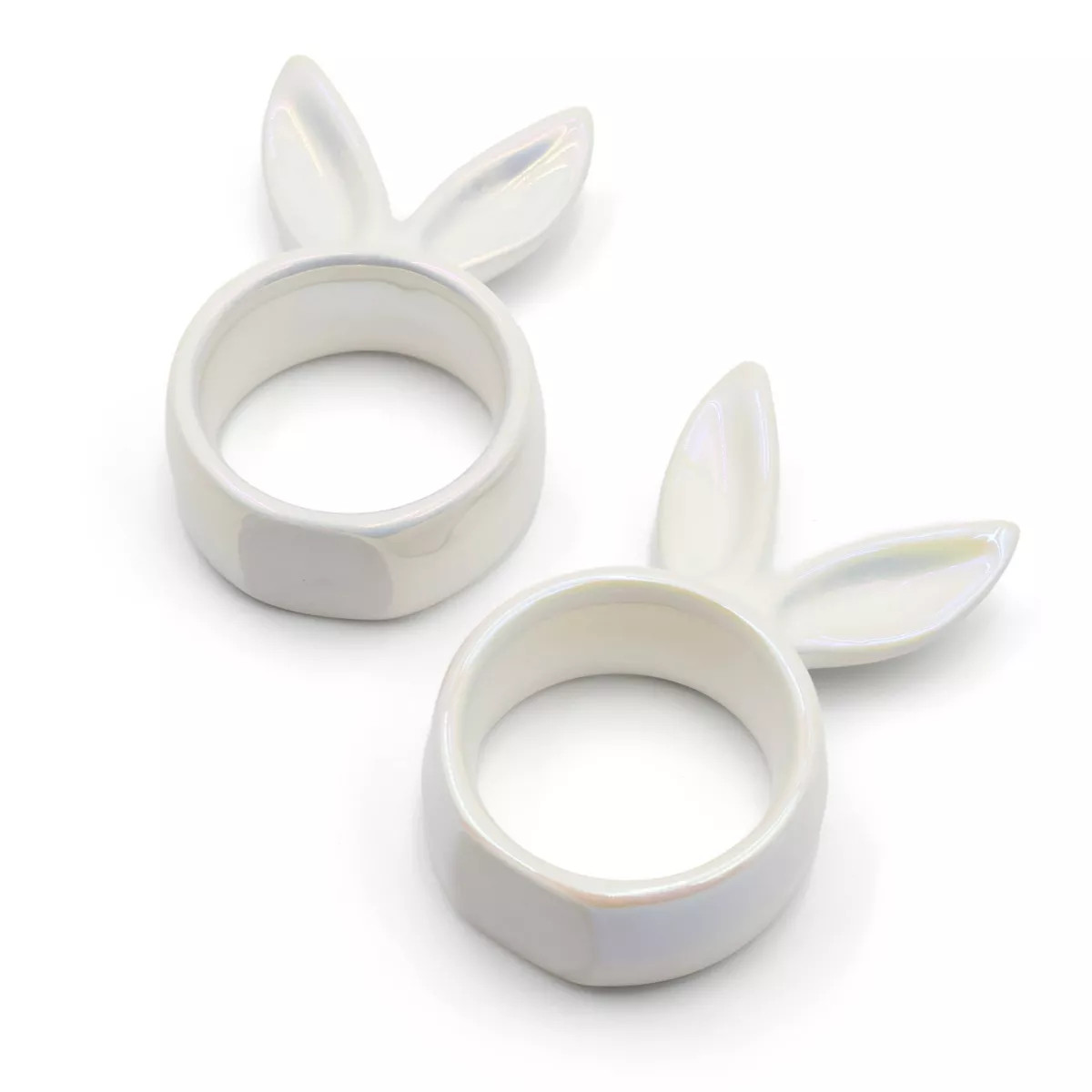 2pk Iridescent Napkin Rings Bunny Ears - Bullseye's Playground™ | Target