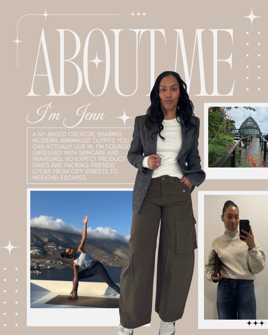 Hi, I'm Jenn. It's time for a proper intro! 

I'm a NY-based creator passionate about blending modern style with a dash of personality. This account is where I share my favorite things, from fashion and beauty to travel and lifestyle.

You can expect:
• stylish outfit ideas
• wardrobe staples
• curated shopping edits
• skincare faves
• travel looks that work for you

If effortless style, timeless fashion, and practical tips are your thing, you're in the right place. 🤍