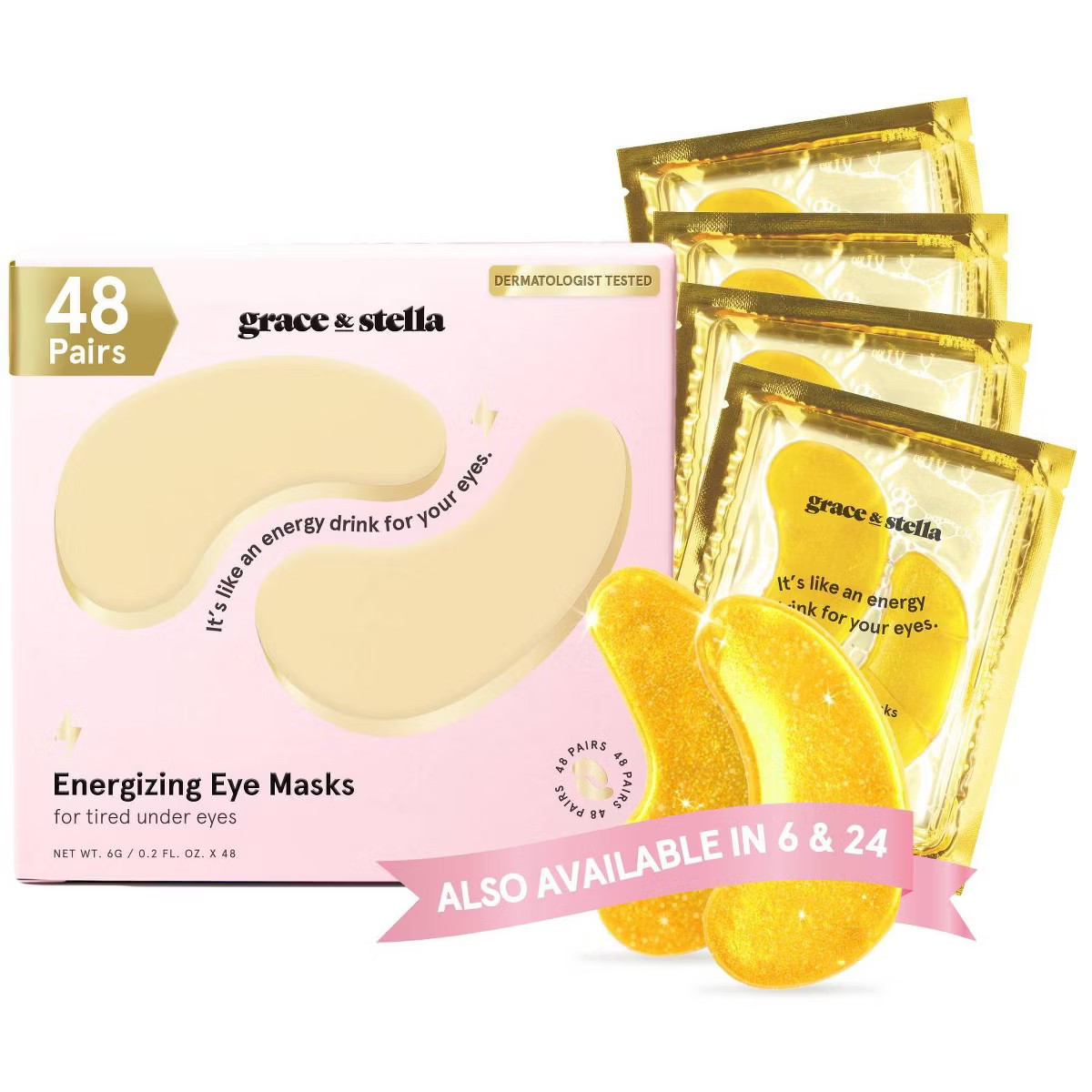 Grace & Stella Energizing Under Eye Mask - Gold | Target