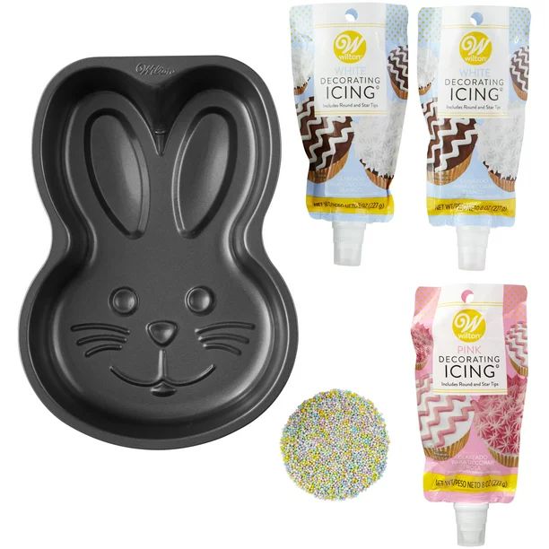 Wilton Easter Bunny Cake Baking and Decorating Set, 5-Piece | Walmart (US)