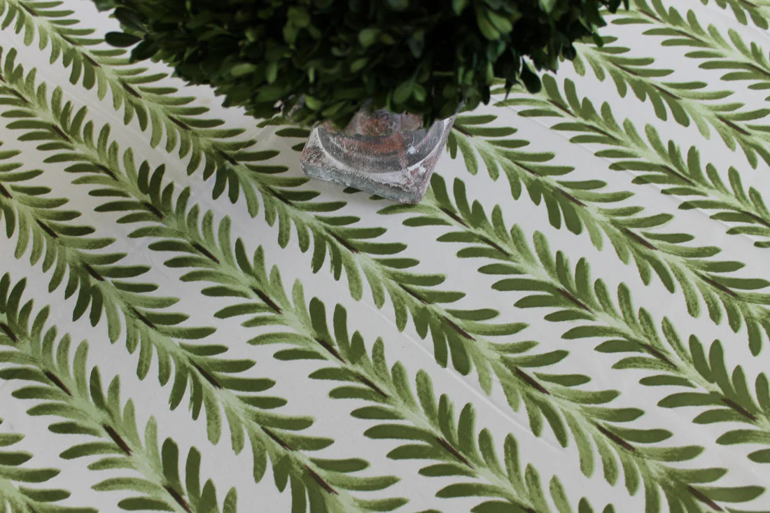 Ferns Tablecloth in Moss Green | Christina Dickson Home
