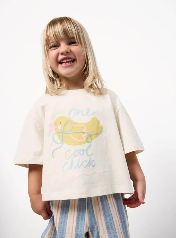 White Cool Chick Graphic T-Shirt & Shorts Set 1-2 years | Tu Clothing