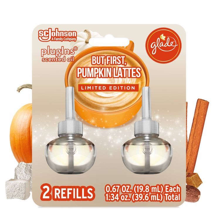 Glade PlugIns Scented Oil Air Freshener Refills - Pumpkin Spice Latte - 1.34oz/2ct | Target