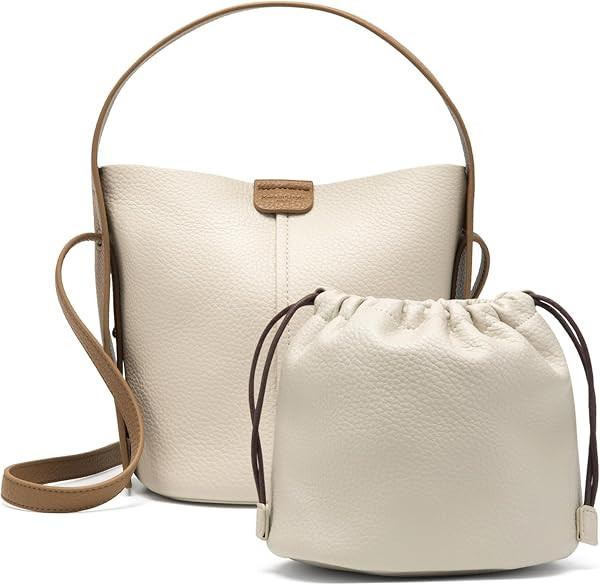 NEWBELLA Women's Bucket Bag - Square Top Handle Satchel with Crossbody Strap, Shoulder Bag for Wo... | Amazon (US)