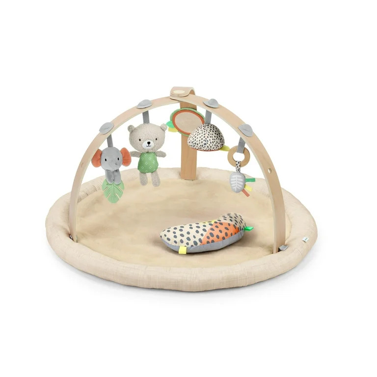 Ingenuity Every Season Plush Lambswool Baby Play Gym and Play Mat, 0+ Months - Natural | Walmart (US)