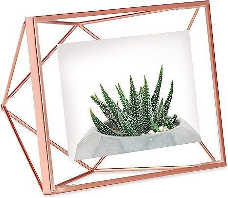 Umbra Prisma Picture Frame, 4x6 Photo Display for Desk or Wall, Copper | Amazon (US)