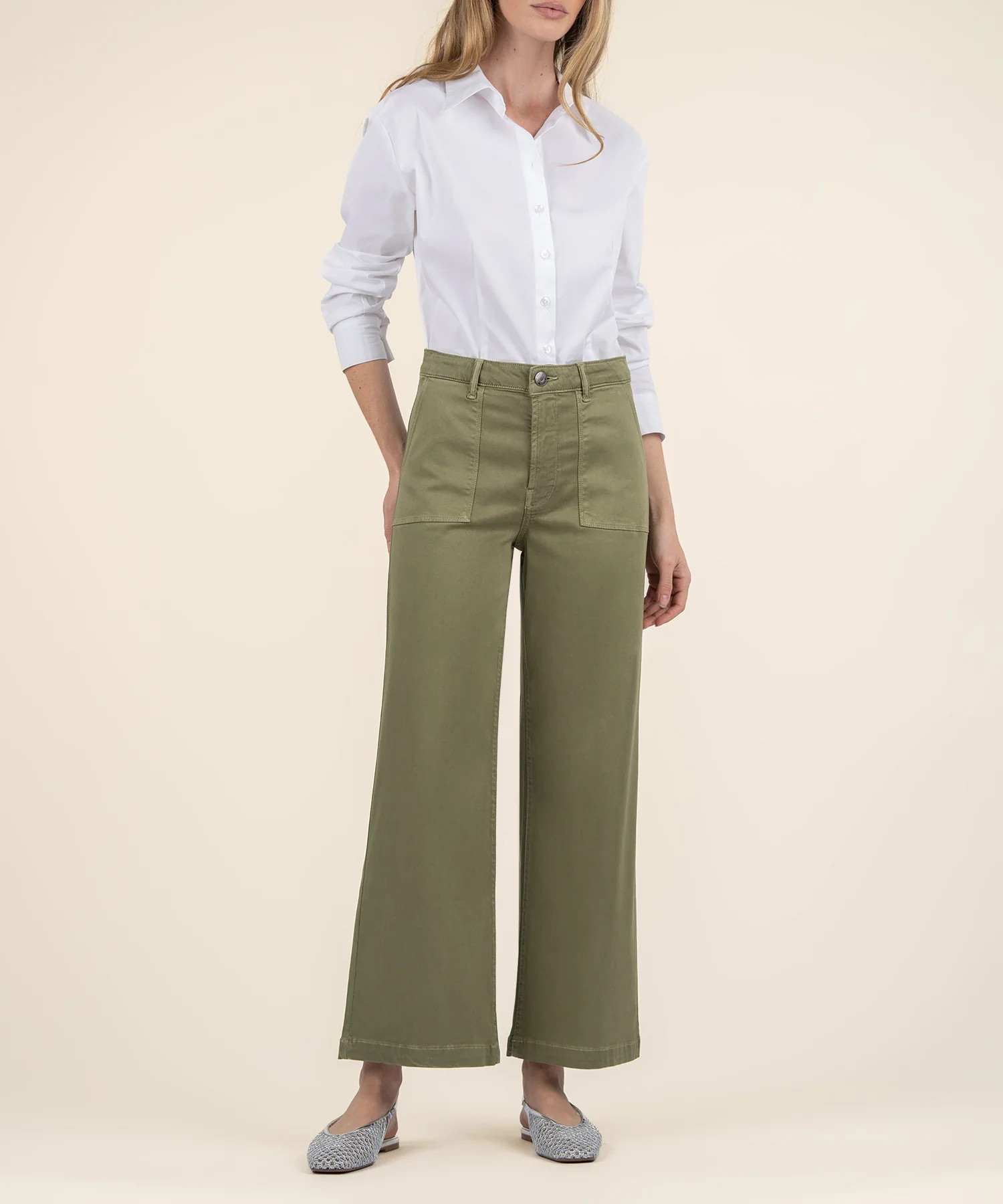 Meg High Rise Wide Leg - 2 / Basil - Kut from the Kloth | Kut From Kloth