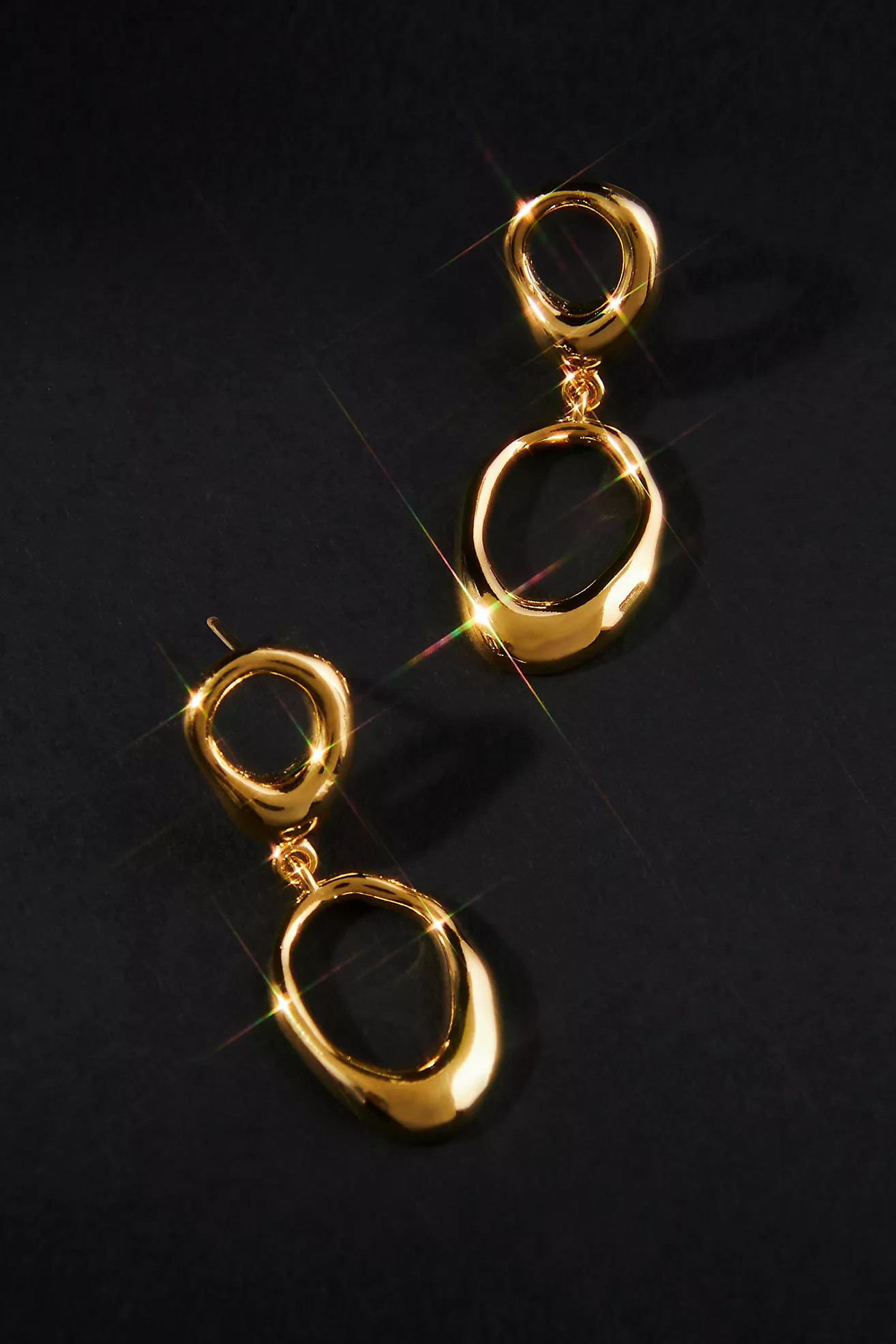 Delicate Double Organic Circle Earrings | Anthropologie (US)