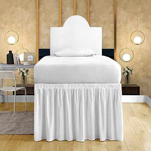 Amazon.com: Dorm Room Bed Skirt Twin XL-College Dorm Bed Skirt-Extra Long Dorm Room Bed Skirt-Col... | Amazon (US)