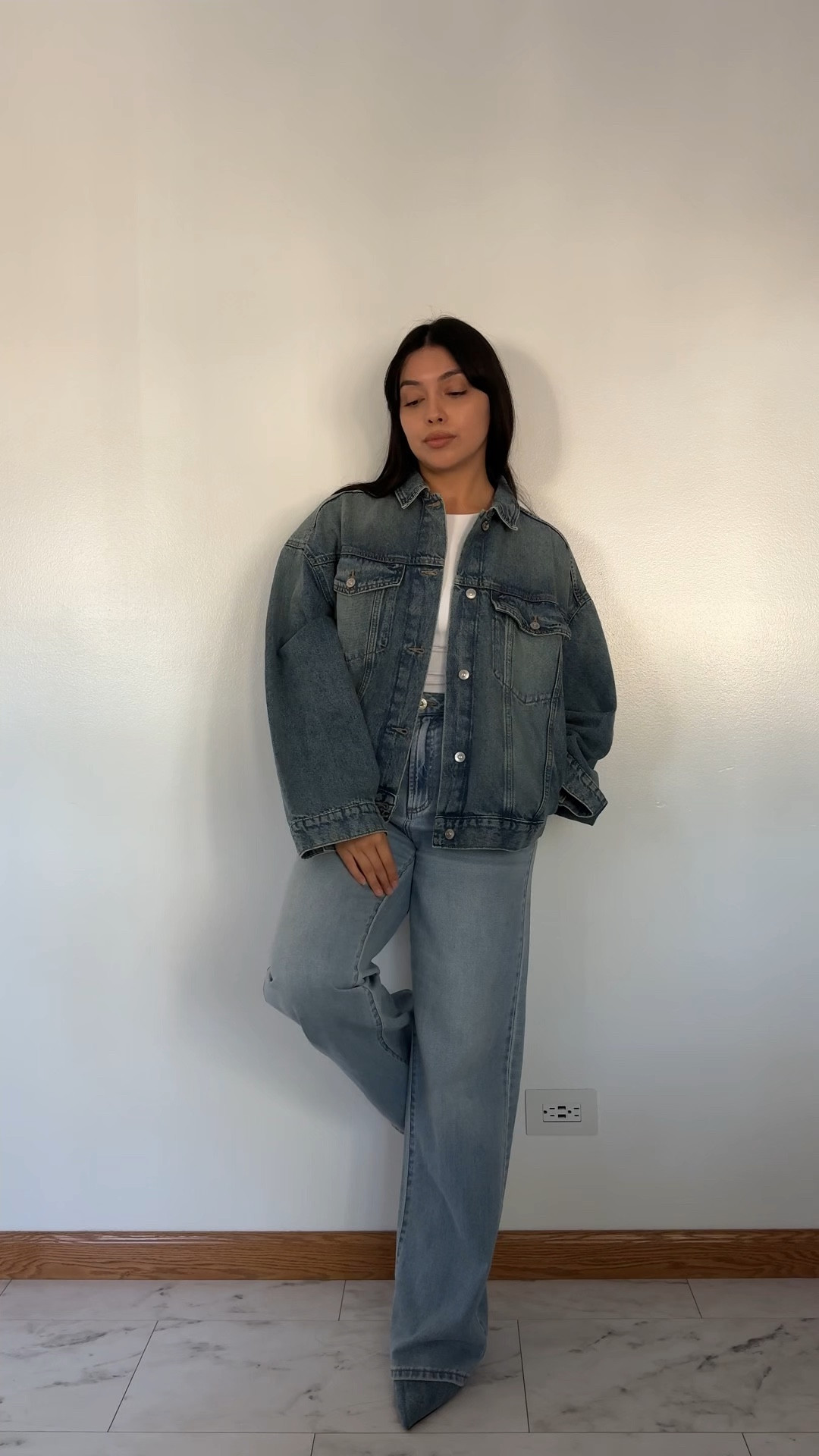 Denim on denim outfits for the fall using oversized jackets from H&M. 💙🍂  #LTKFallFashion #LTKDenimOutfits #LTKFallInspo