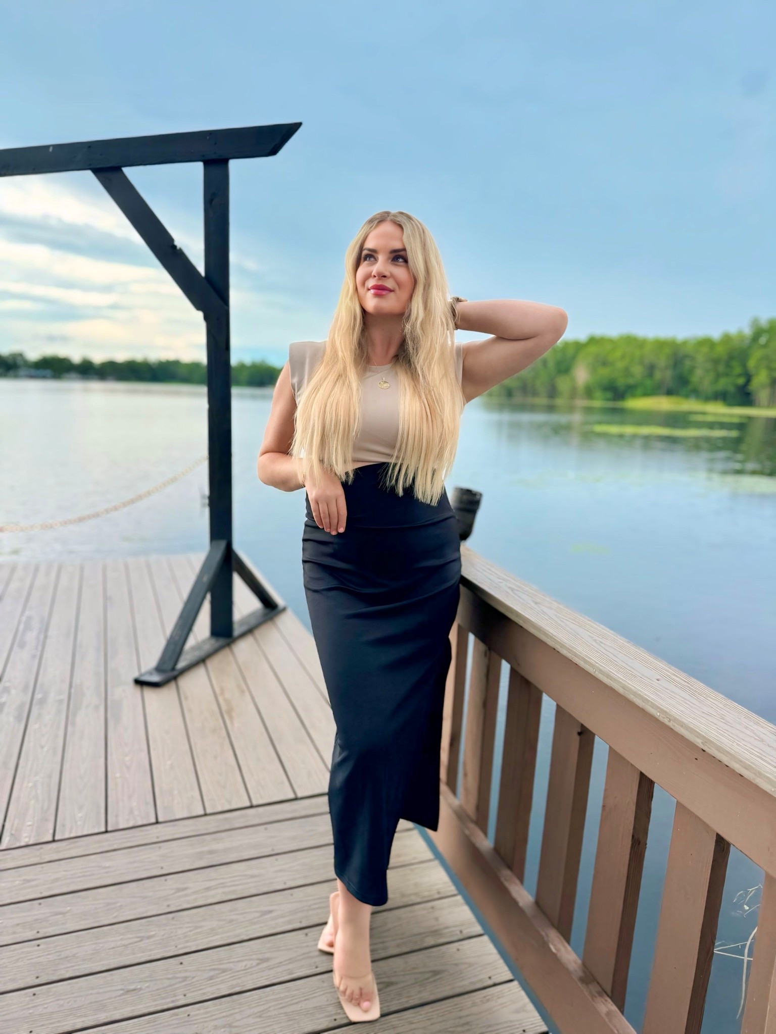 How beautiful is this Garcella Cut Out Maxi Dress in Taupe/Black from vici?

It looks beautiful from the front & behind!

Pair this dress with my favorite Melinda maria jewelry!

I am wearing clear open toed mules! I wear them on repeat.

Turn heads in the Garcella Cut Out Maxi Dress, where sleek sophistication meets bold design. Made from midweight color block jersey fabric, this dress is your new go-to for chic, dressy vibes with a twist. Padded shoulders give it a structured, power look, while the waist cut-out with a ring accent adds a modern, daring touch. The slit detail at the hem brings just the right amount of sultry without compromising on class.

The dress has some stretch to it but is tts.
Code: fall35 saves you 35% off at vici
Code: kissthis saves you 15% off at melinda maria

💕💕my vici code that will always work is Hilary30 and that will forever save you 30% off sitewide💕💕

See through heels
Wedges
Large hoop earrings 
Heart jewelry 
Cut out maxi dress
Chic style classy style
Wedding guest dress
Date night outfitt
Zodiac sign necklace 
Personalized jewelry 
Off shoulder dress
Midi dress 
Maxi dress
Heart jewelry 
Blue heels
Red heels
Fourth of July outfit 
Vici 
Melinda Maria 
Vici discount code 
Melinda Maria discount code 
Tall girl style
Beach outfit 
Resort outfit 
Cruise outfit
Beach dress
Vacation dress
Birthday dress
Classy style
Party dress
Cocktail dress

#LTKStyleTip #LTKxVICI #LTKParties