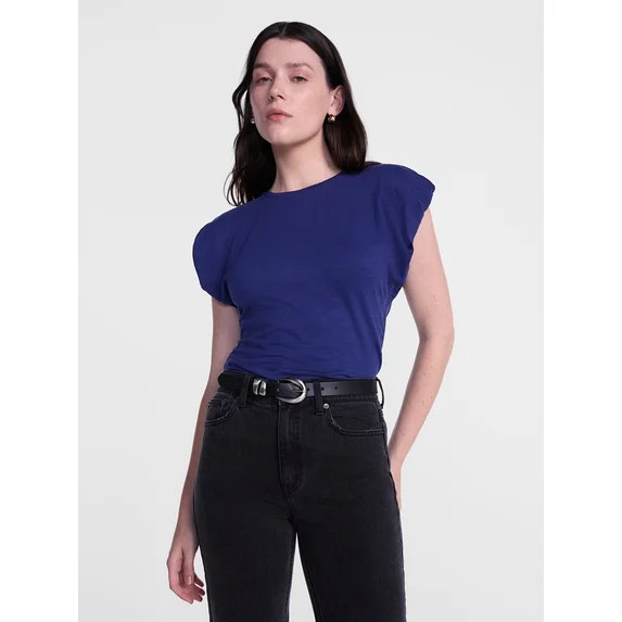 Scenario Women's and Women's Plus Tee with Short Bubble Cap Sleeves, Sizes XS-4X | Walmart (US)