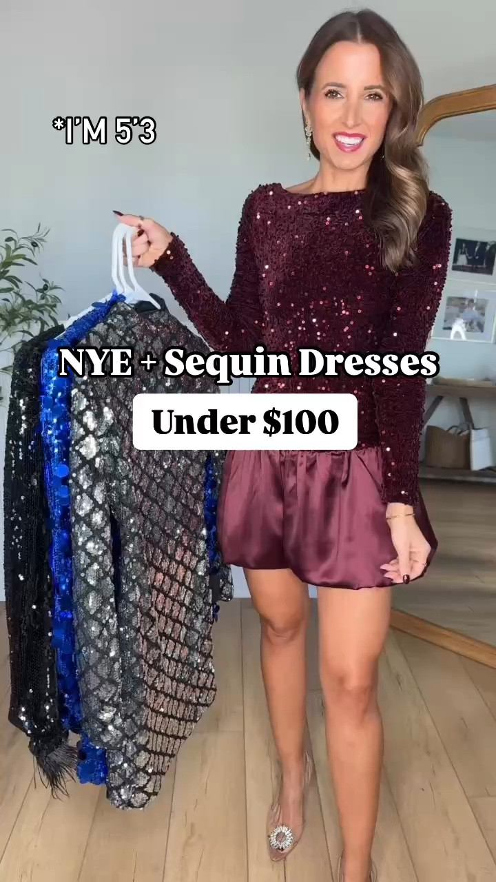 NYE outfits. NYE dresses. Party dresses. Sequin dresses. Party outfits. New Year’s Eve outfits. New Year’s Eve dresses. Birthday party dress. Burgundy dress. Sequin romper. Sequin matching set. Knee high boots - I went up half a size. Amazon sheer tights. 

*Wearing XS in each. I think the matching skirt set runs big and a lot of you could size down. I would need to have skirt taken in (in the waist). 

#LTKParties #LTKSeasonal #LTKHoliday