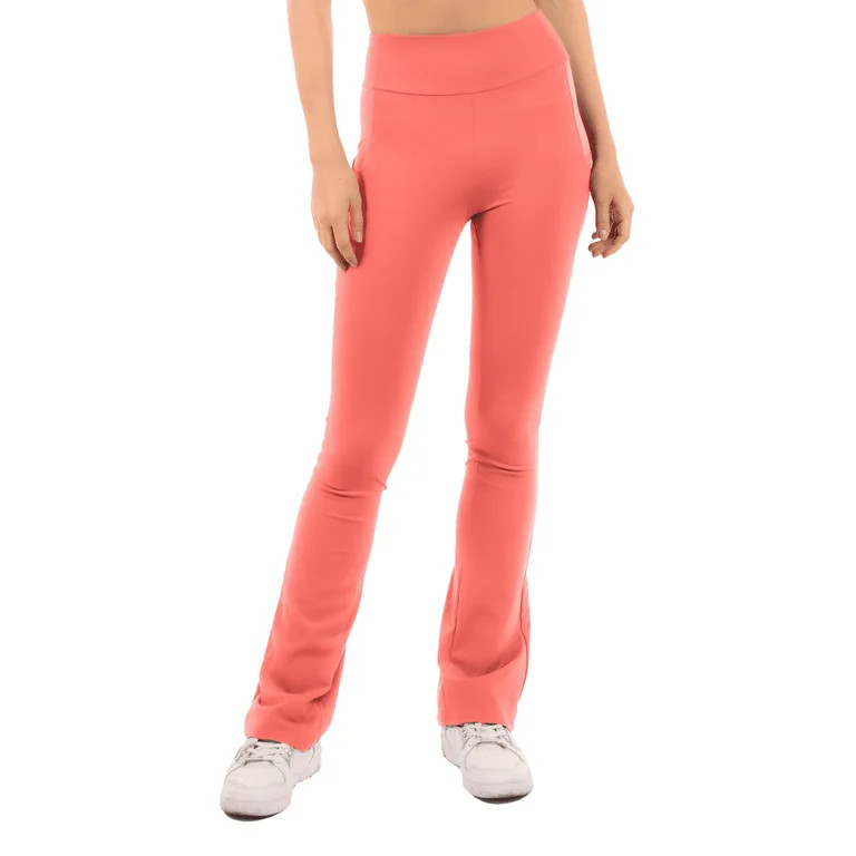 Flare Yoga Leggings with Pockets High Waist Stretchy Super Soft Workout Yoga Pants Coral Pink Med... | Walmart (US)