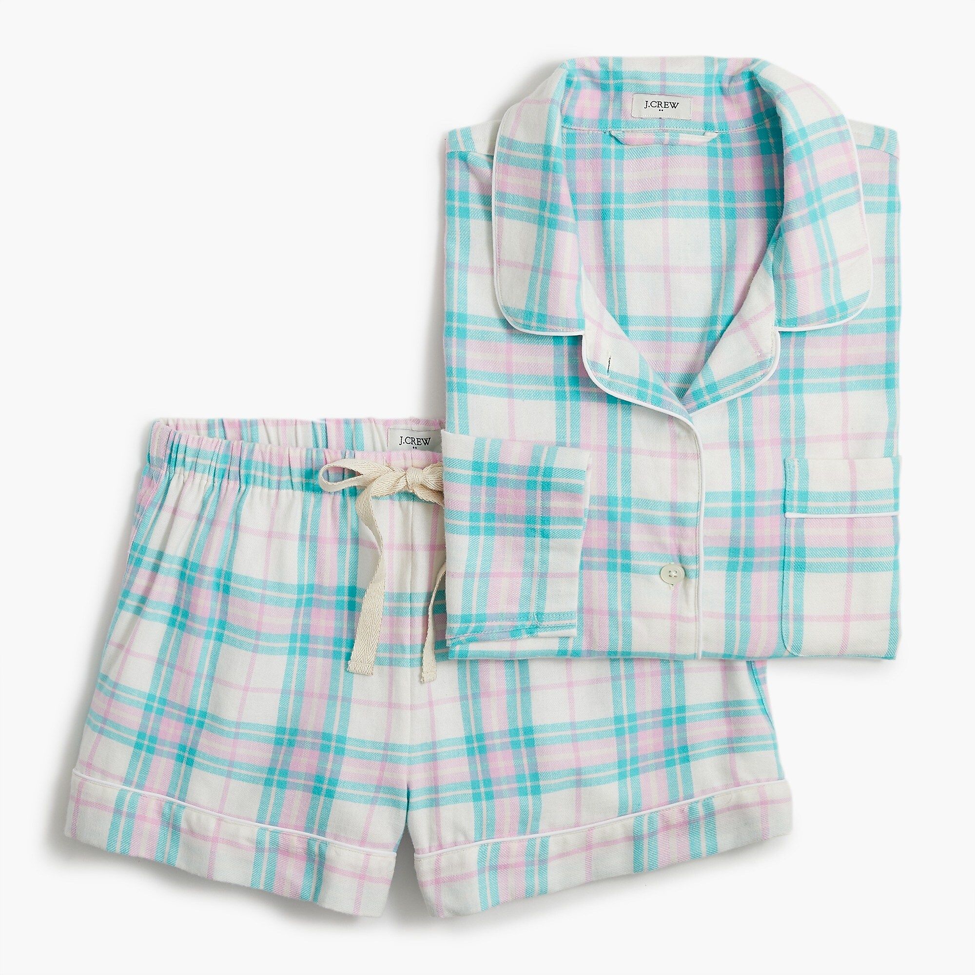 Flannel short pajama set | J.Crew Factory