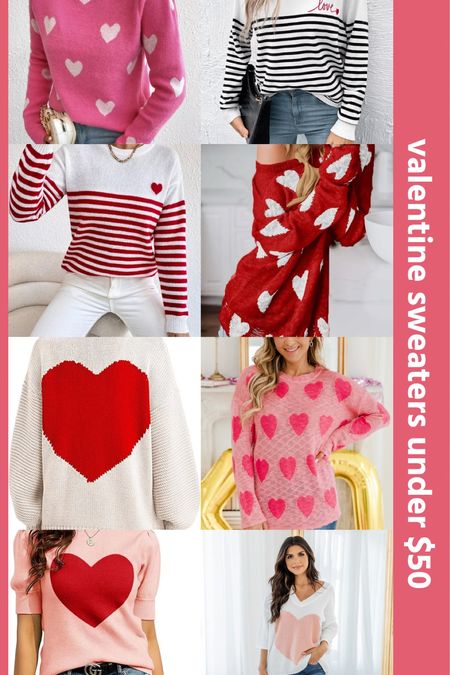 Cute Valentine’s Day sweaters  

#LTKsalealert #LTKunder50 #LTKSeasonal